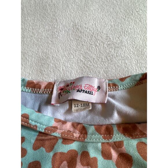 Leopard Print Dolly Parton Ruffle Jumpsuit 12-18mo - Picture 2 of 4